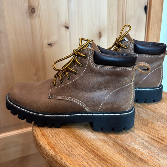 Roots Tuff Leather Boots Tan/Brown 7.5 - Picture 10 of 13